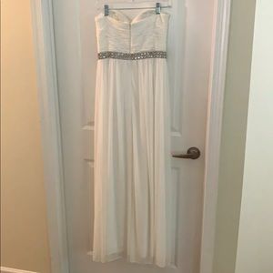 Long White Strapless Dress Size 4